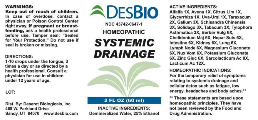 SYSTEMIC DRAINAGE