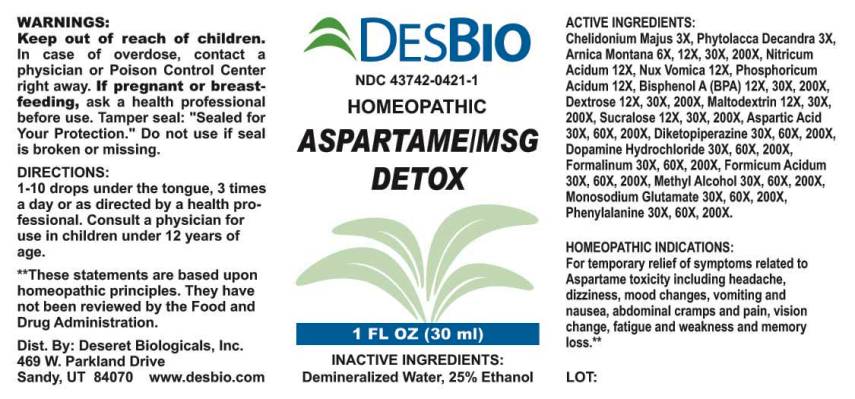 Aspartame/MSG Detox
