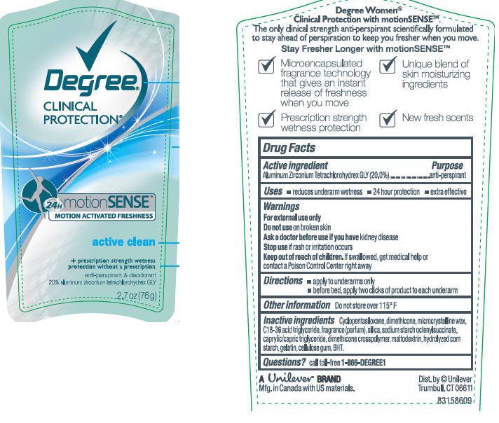 Degree Clinical Active Clean 2.7 oz