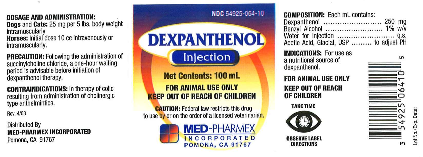 Dexpanthenol Injection 100 mL