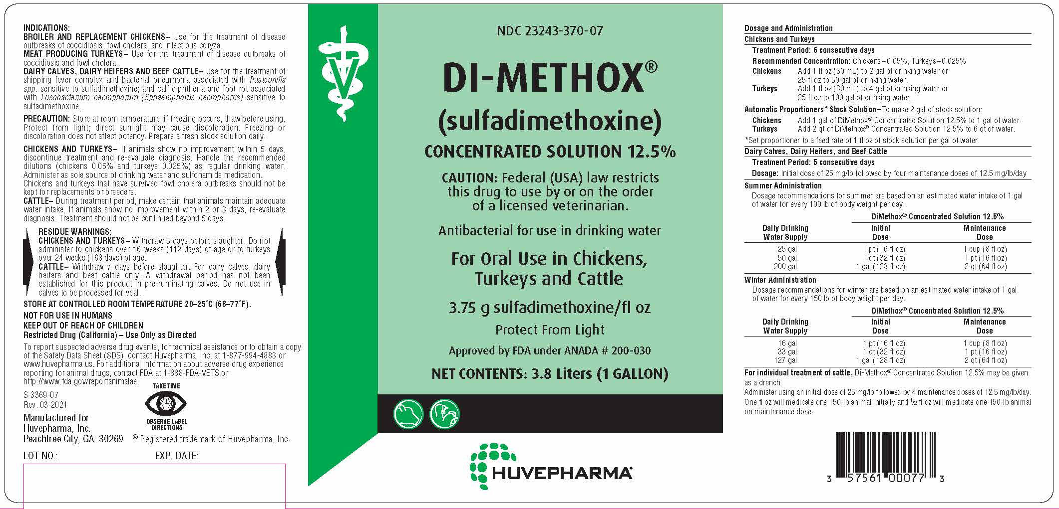 Di-Methox HVP Label
