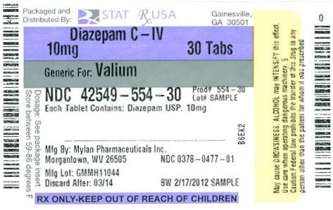 Diazepam 10mg Label Image