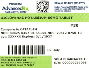 Diclofenac Potassium 50mg Tablet #30