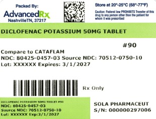 Diclofenac Potassium 50mg Tablet #90