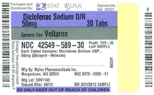 Diclofenac Sod DR 50mg Label Image