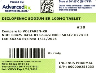 Diclofenac Sodium ER 100mg #30