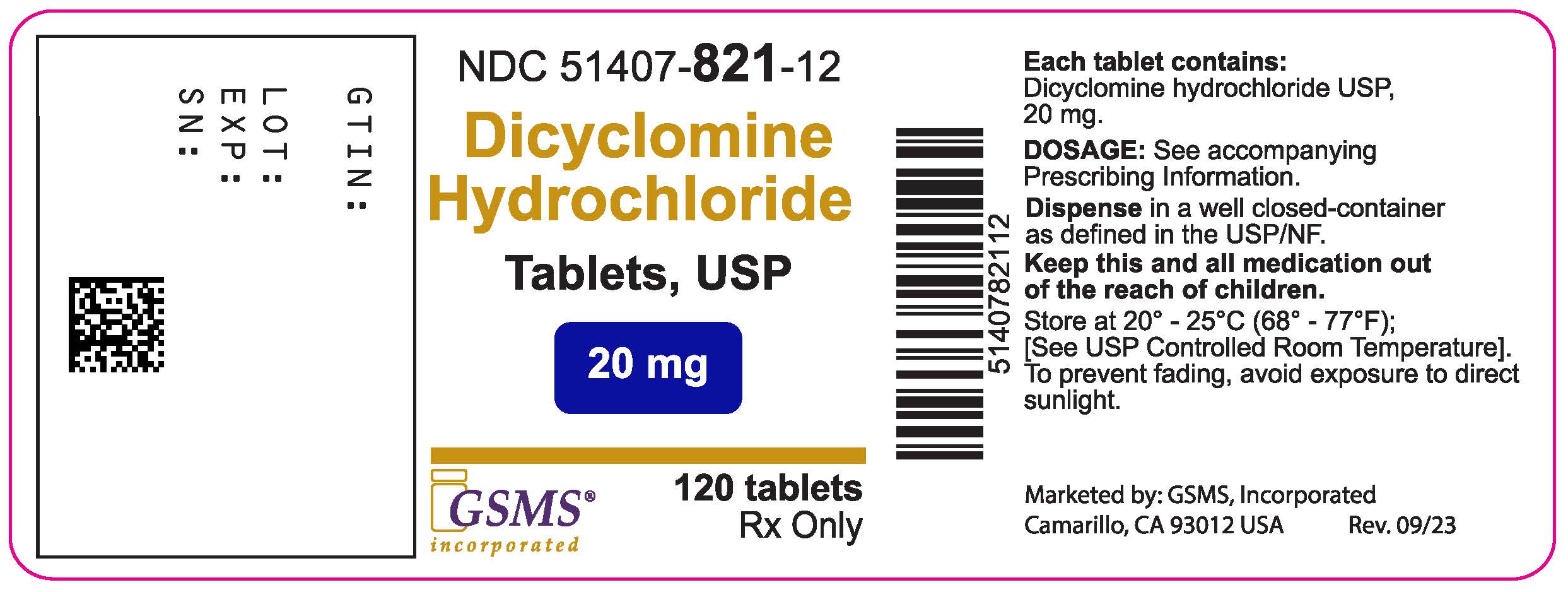 Dicyclomine Hydrochloride Tablets - 51407-821-12LB - TWI - Rev. 0923.jpg