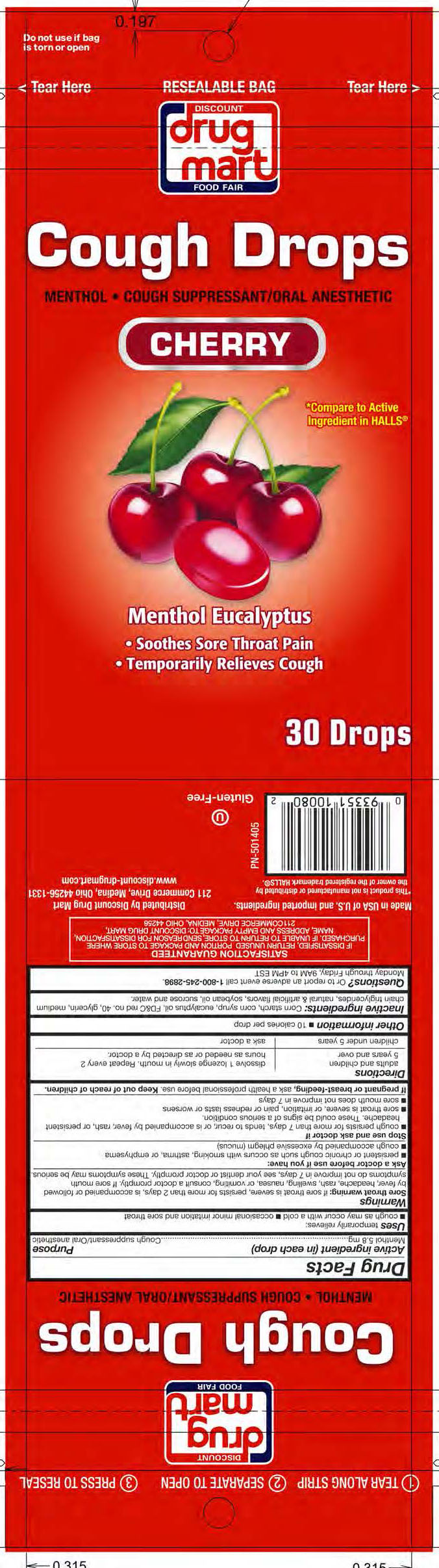 Discount Drug Mart Cherry 30ct Cough Drops