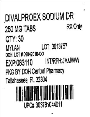 Divalproex Sodium Delayed-Release Tablets 250 mg