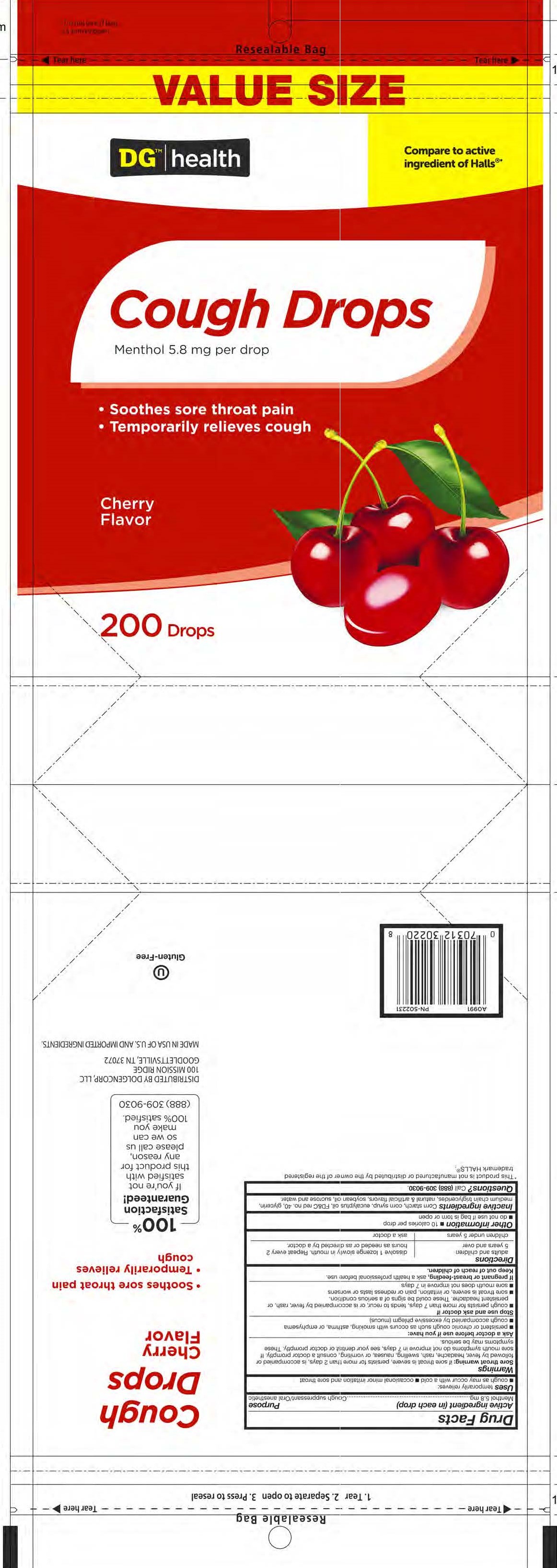 Dollar General Cherry 200ct Cough Drops