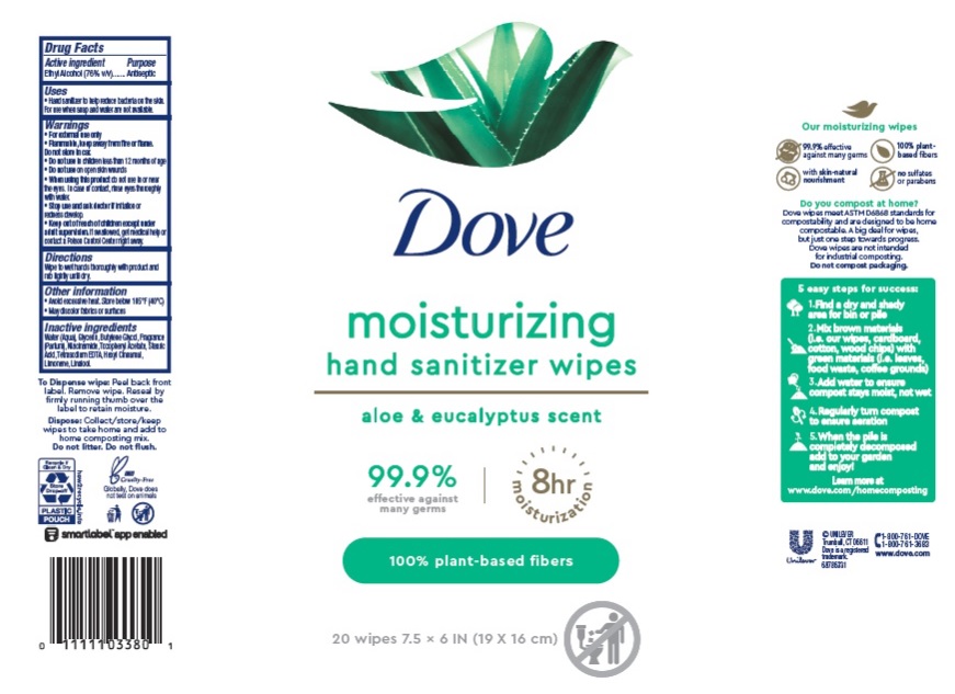 Dove Sanitizer Wipes Aloe