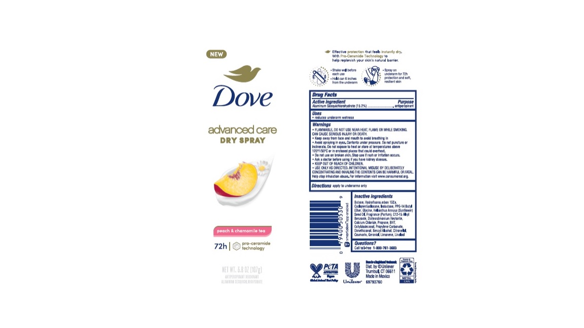 Dove Peach Dry Spray AP