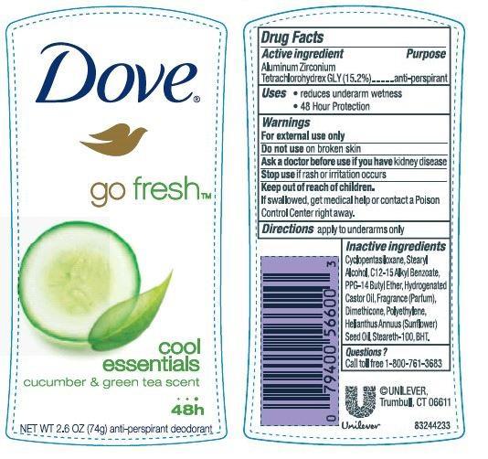 alkove lørdag Biskop Dove Cool Essentials Antiperspirant deodorant