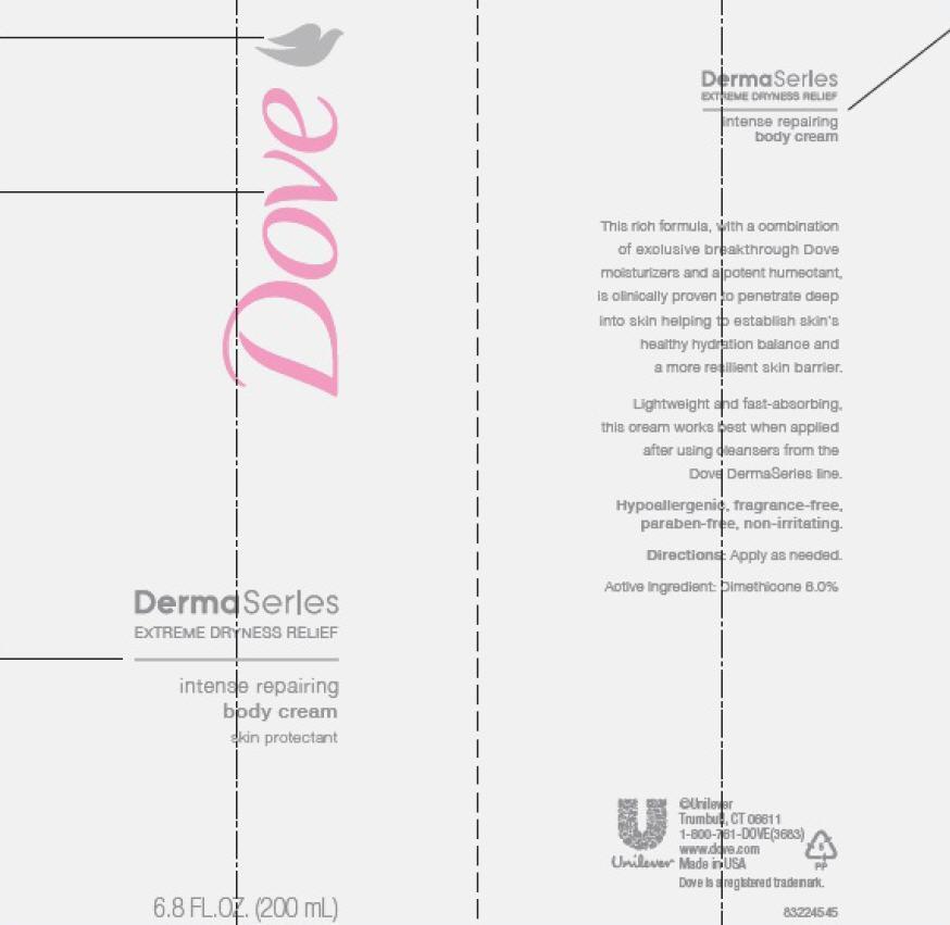 Dove Dermaseries Intense Repairing Body Cream | Dimethicone Cream and breastfeeding
