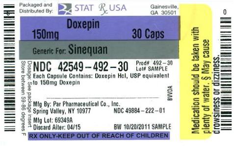 Doxepin 150 mg Label Image
