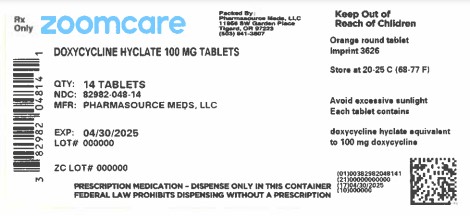 doxycycline hyclate prepack label