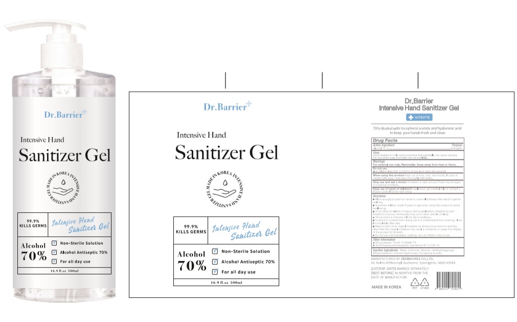 Dr Barrier Intensive Hand Sanitizer Gel 500ml