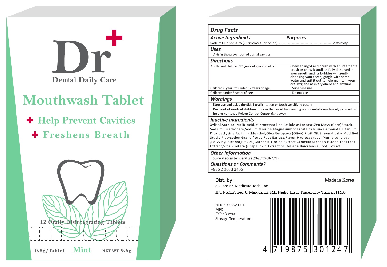 Dr Plus Dental Daily Care | Sodium Fluoride Tablet, Orally Disintegrating Breastfeeding