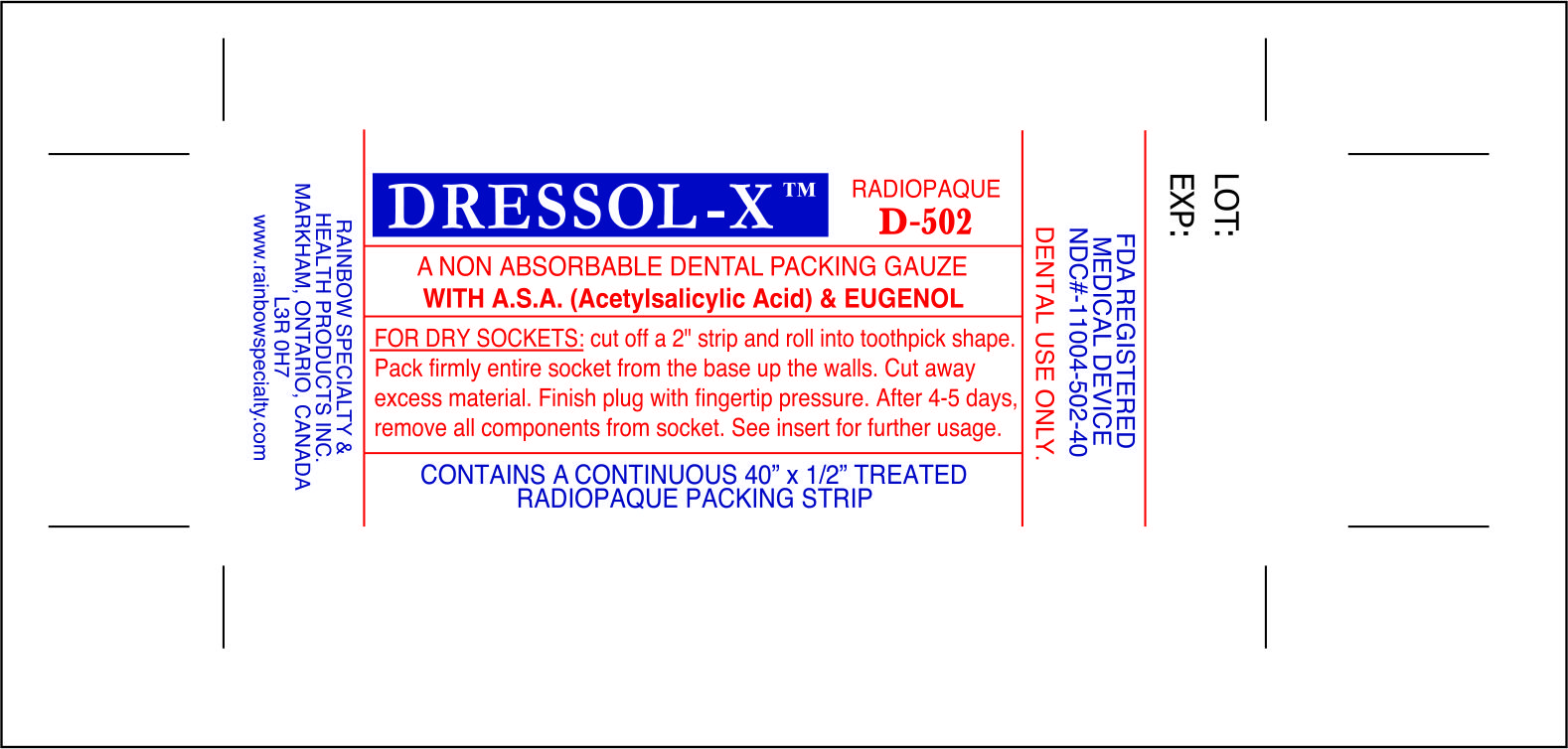 Dressol-X label