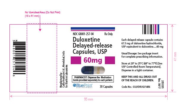 Duloxetine DR Capsules, USP 60mg 30s Rev0417