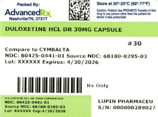 Duloxetine HCL DR 30mg #30