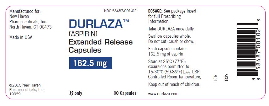RX ITEM-Durlaza aspirin Extended Release Caps 162.5Mg Cap 30 By New Haven Pharma