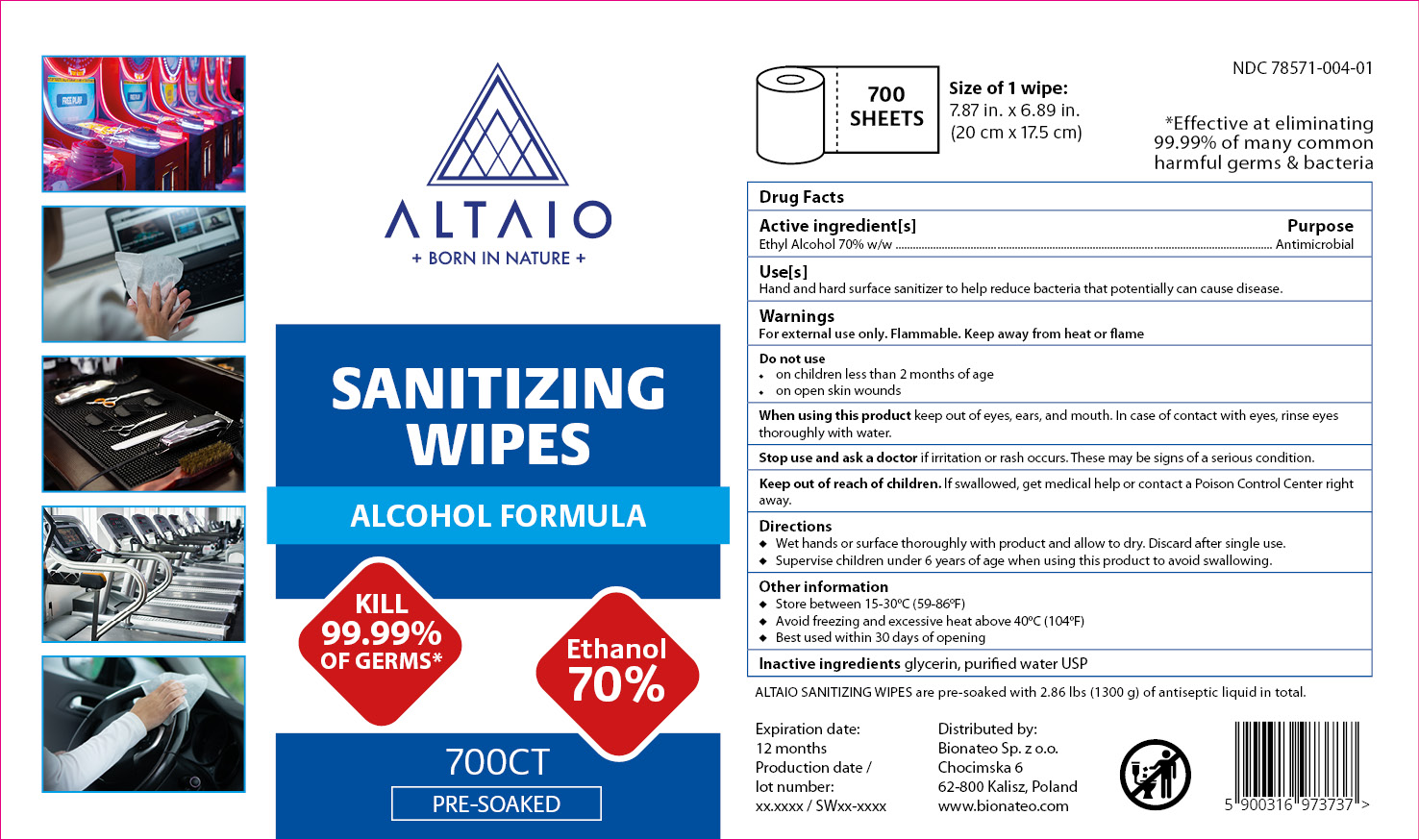ALTAIO Sanitizing Wipes