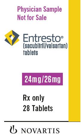 PRINCIPAL DISPLAY PANEL
								Physician Sample
								Not for Sale
								Entresto®
								(sacubitril/valsartan) tablets
								24 mg / 26 mg
								Rx only
								28 Tablets
								NOVARTIS