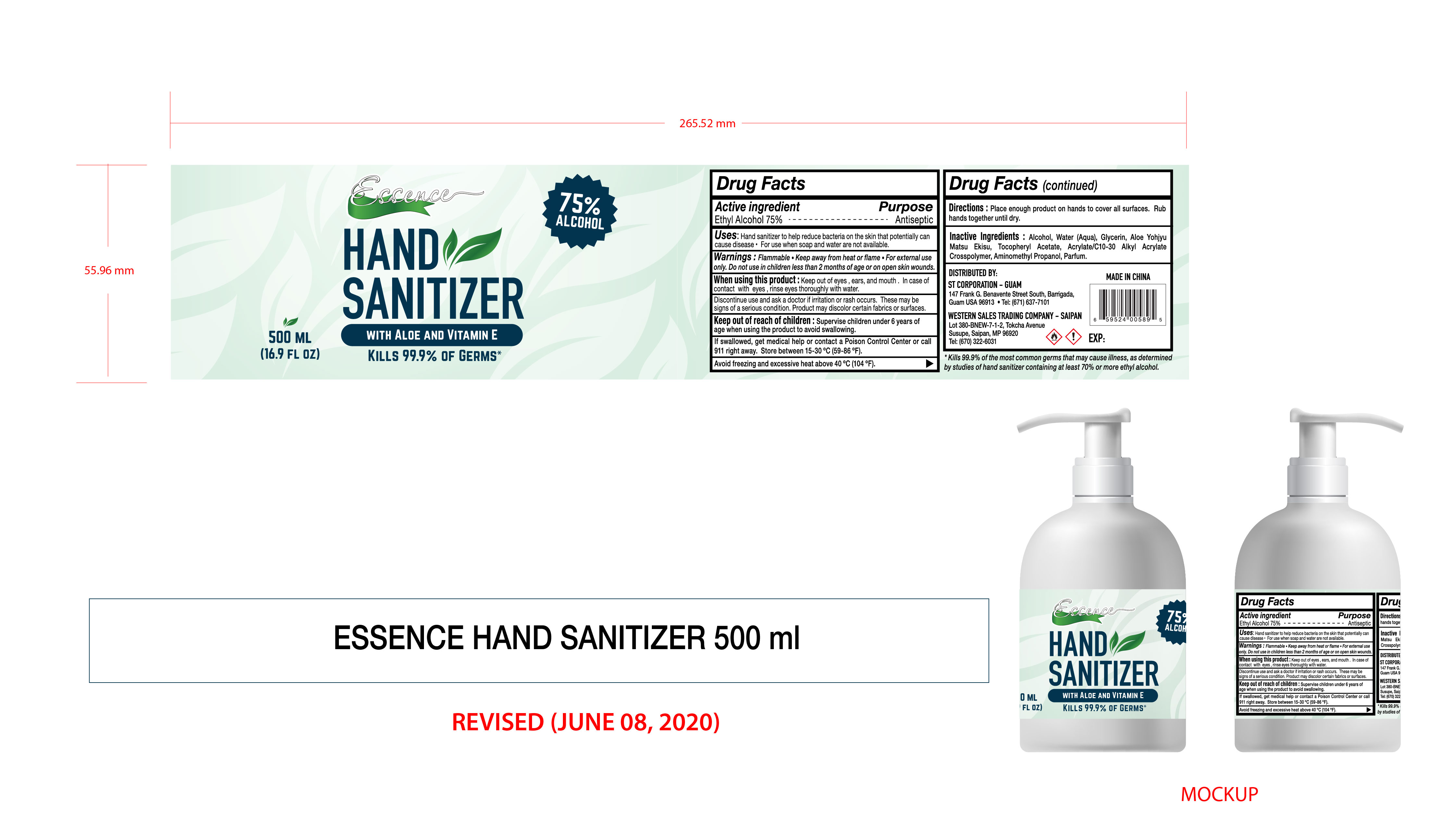 ESSENCE hand sanitizer 500ML