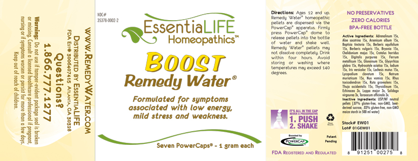 Boost Water Label