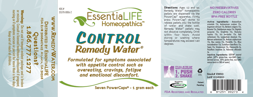 Control Water Label