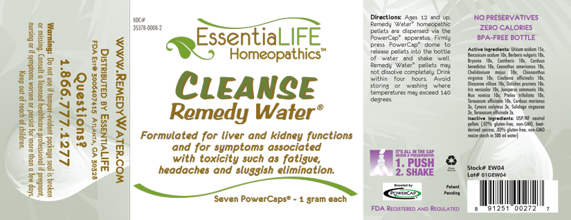 Cleanse Water Label