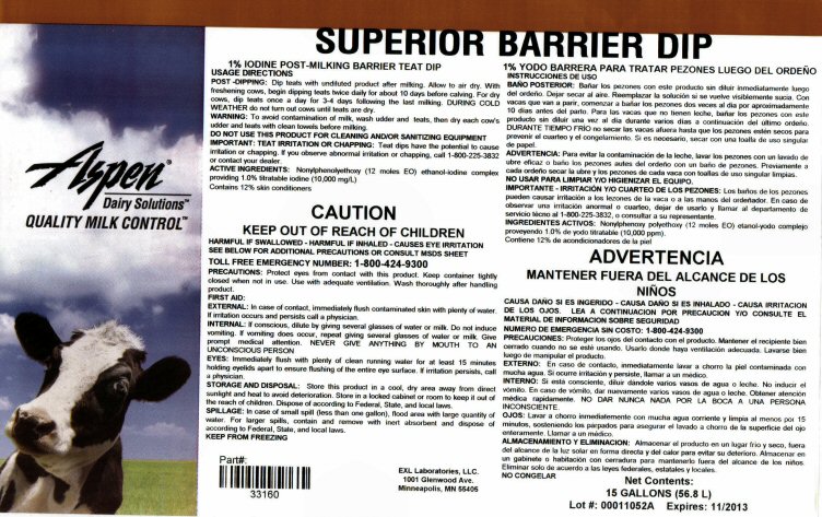 EXL Lab Super Barrier Dip Label