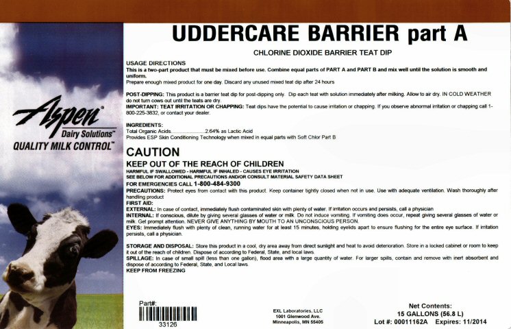 EXL Lab Uddercare Barrier PartA Label
