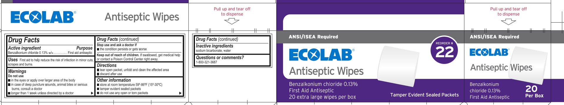 Ecolab Antiseptic Wipes 91471 Dukal 7-25-24