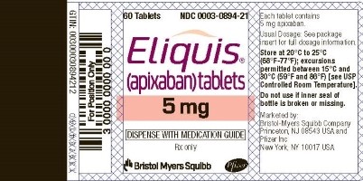 eliquis pfizer label