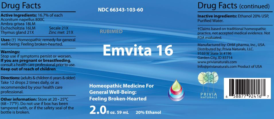 Emvita 16 - Label
