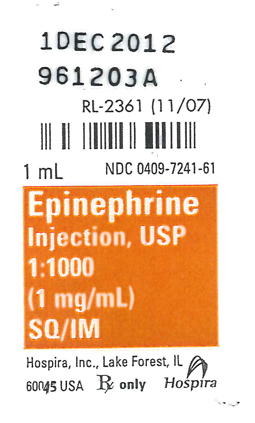 Epinephrine Pack Label