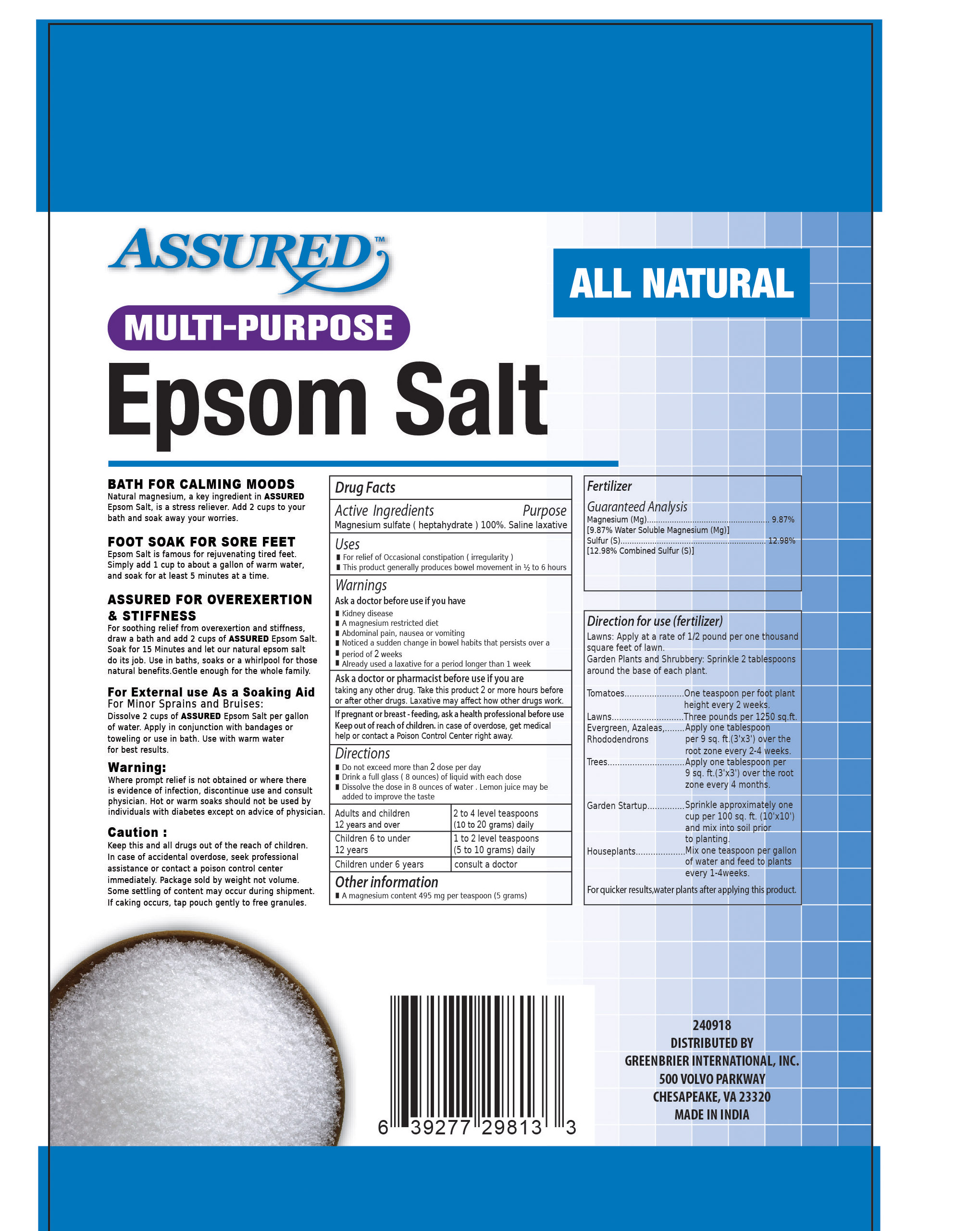 Epsom Salts | Magnesium Sulfate Granule and breastfeeding