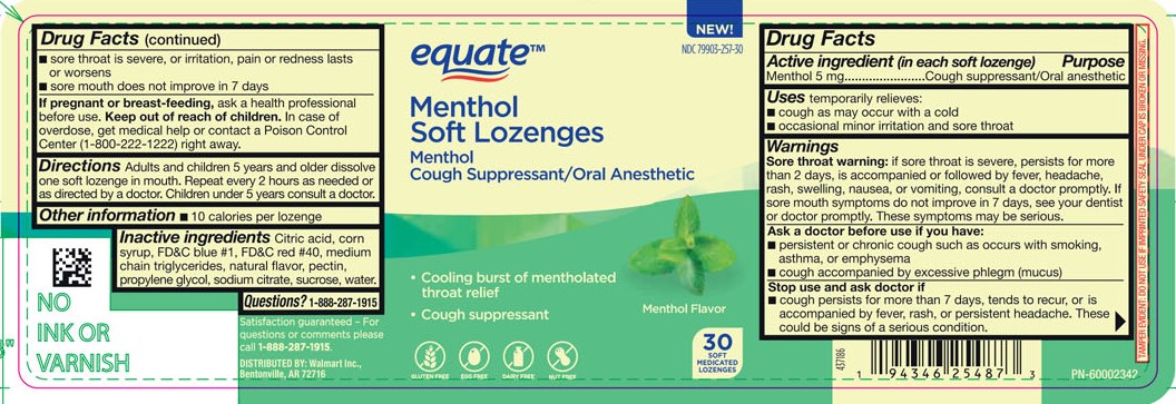 Equate Menthol Soft Lozenge 30ct