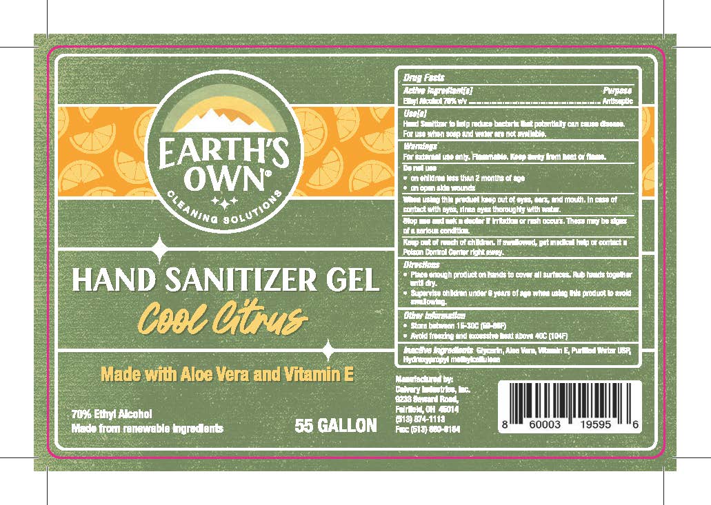 Earth' s Own Hand Sanitizer Gel - Cool Citrus