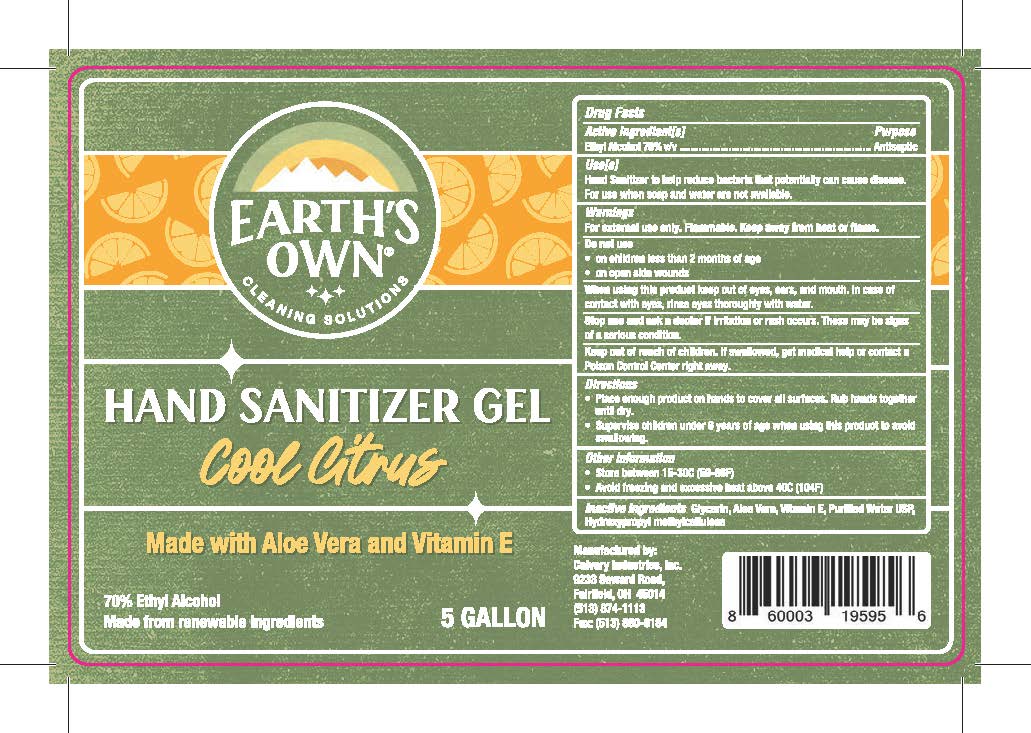 Earth' s Own Hand Sanitizer Gel - Cool Citrus
