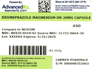 Esomeprazole Magnesium DR 20mg #60