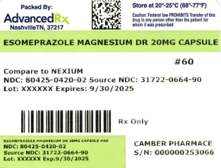 Esomeprazole Magnesium Dr 20mg #60