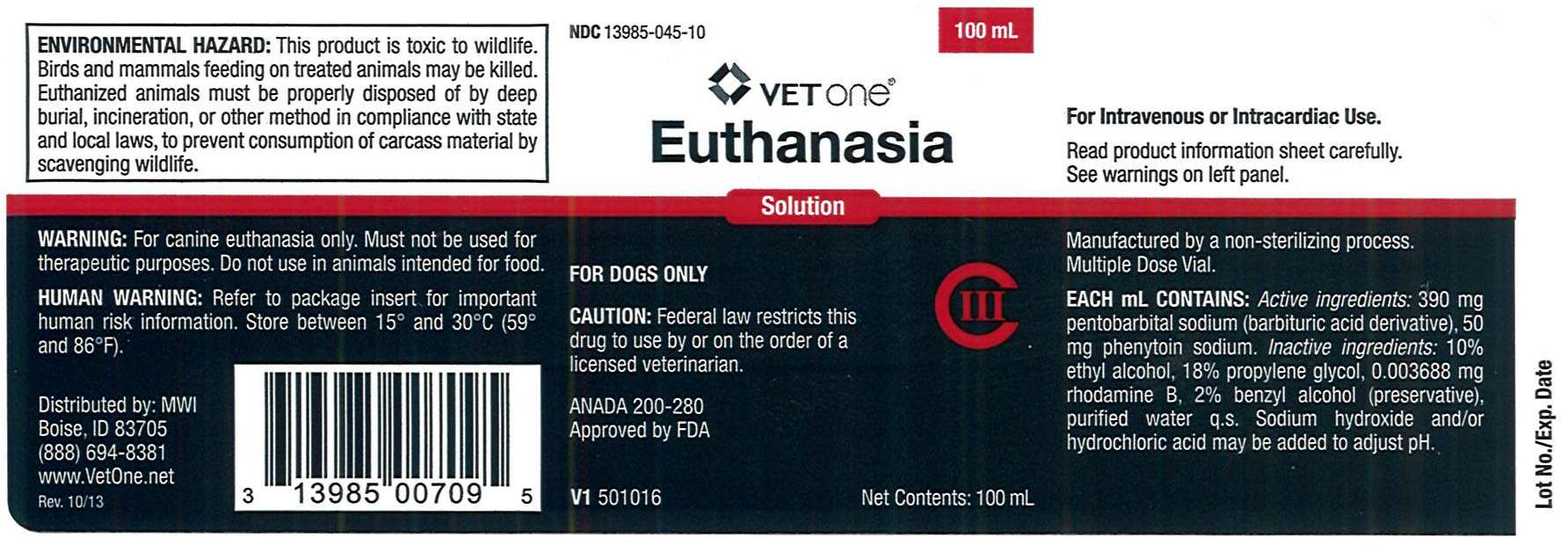 Euthanasia MWI Label