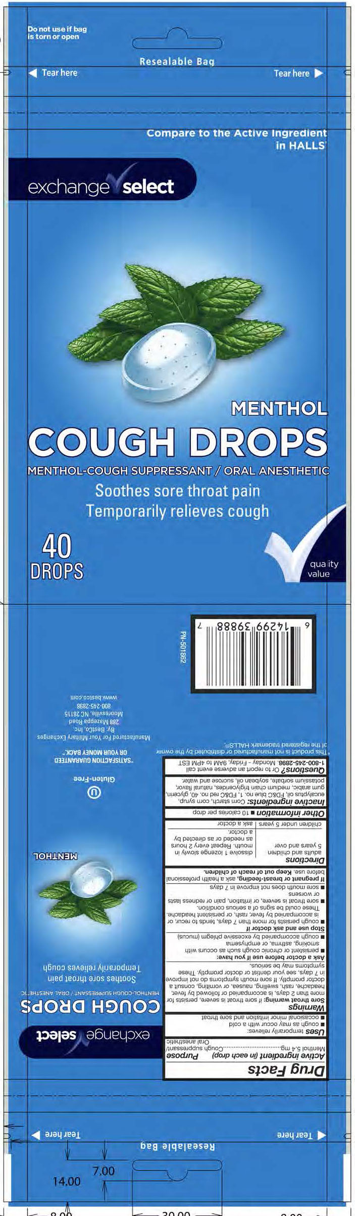 Exchange Select Menthol 40ct Cough Drops