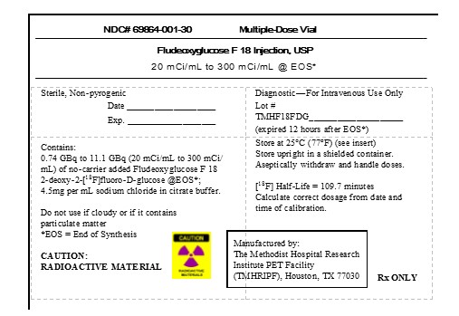 F18 FDG bulk vial label