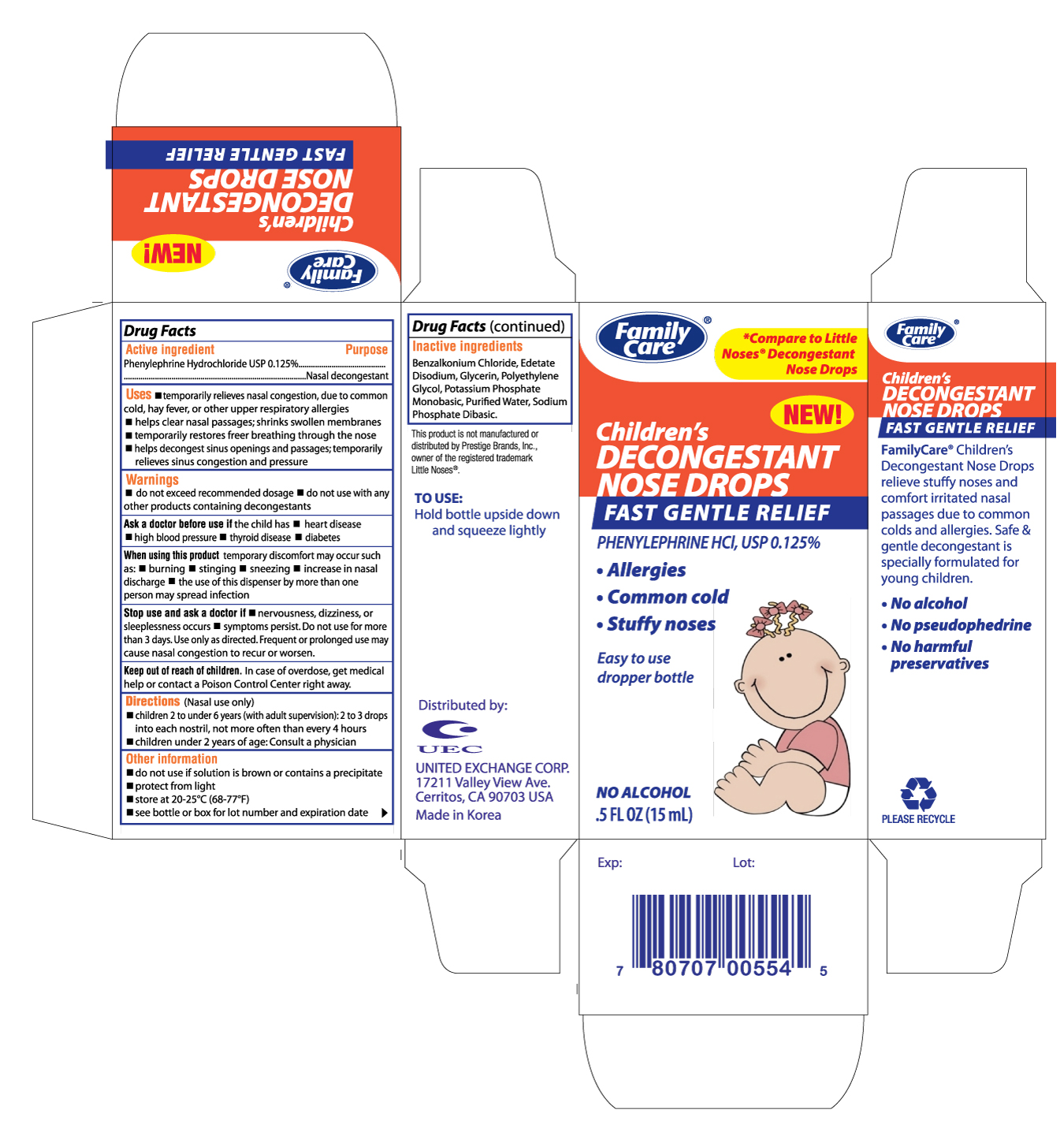 Family Care Childrens Decongestant Nose Drops | Phenylephrine Hydrochloride Solution while Breastfeeding