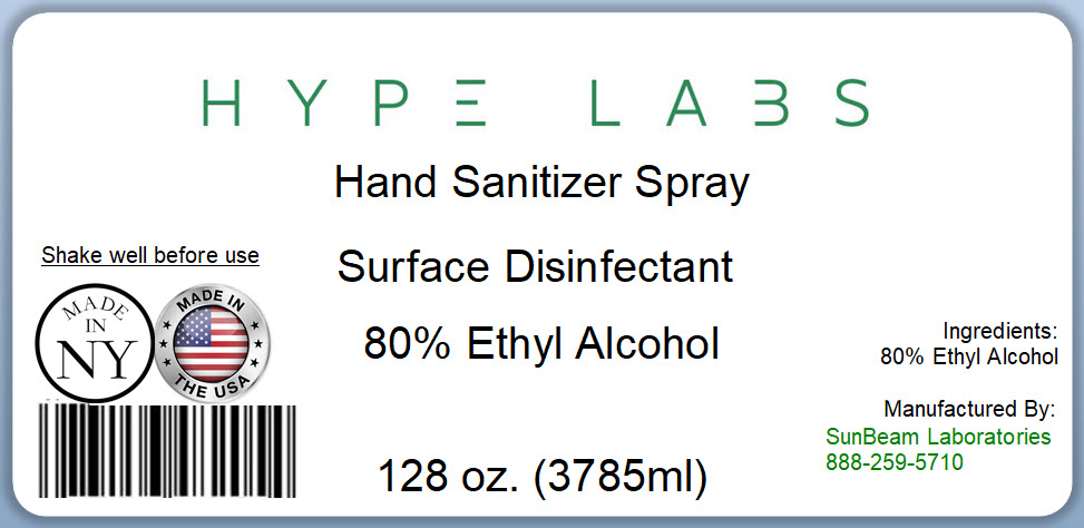 128oz 3785ml Hand Sani Hype-Labs