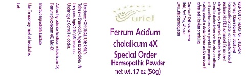 Ferrum Acidum Cholalicum 4 Special Order Powder Breastfeeding